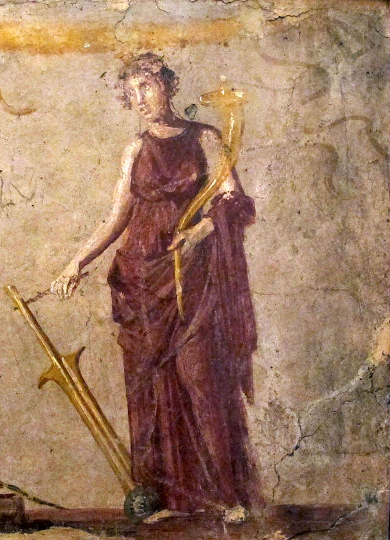 Τοιχογραφία που απεικονίζει τη θεά Τύχη (1ος π.Χ. – 1ος μ.Χ. ) Αρχαιολογικό Μουσείο Νάπολης