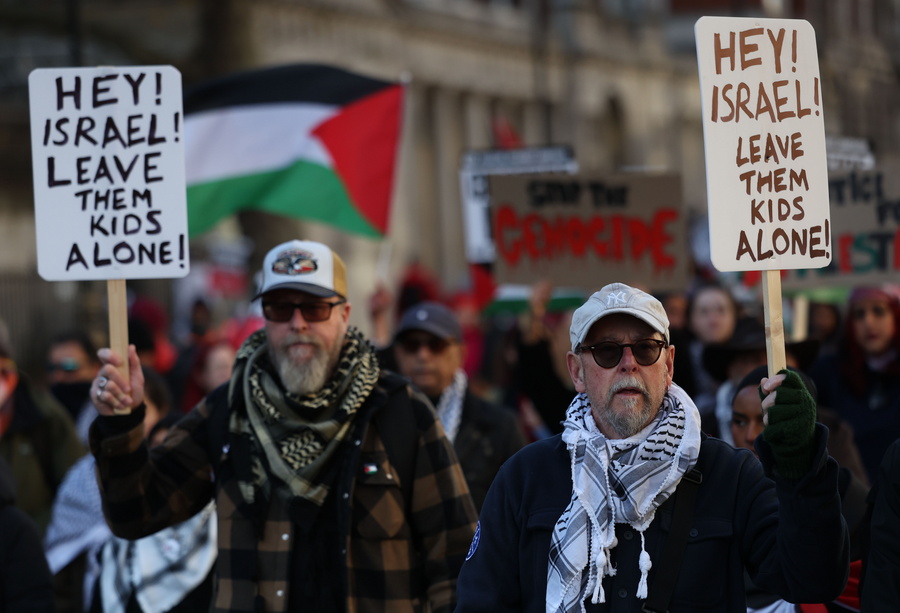 Διαδήλωση υπέρ της Παλαιστίνης στο Λονδίνο