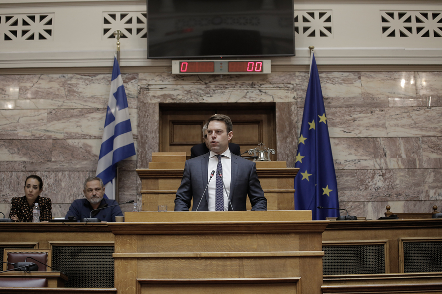 Ο πρόεδρος του ΣΥΡΙΖΑ - Προοδευτική Συμμαχία Στέφανος Κασσελάκης μιλάει συνεδρίαση της Κ.Ο του ΣΥΡΙΖΑ