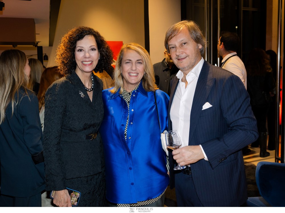 Βάνα Δελούδη, Patrizia Urquiola, Art Director της Cassina, Luca Fuso, CEO της Cassina