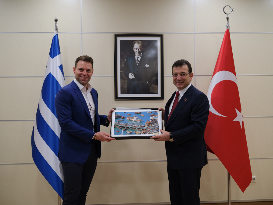 Ο πρόεδρος του ΣΥΡΙΖΑ - Προοδευτική Συμμαχία Στέφανος Κασσελάκης συναντήθηκε με τον Δήμαρχο Κωνσταντινούπολης, Εκρέμ Ιμάμογλου (ΑΠΕ-ΜΠΕ)