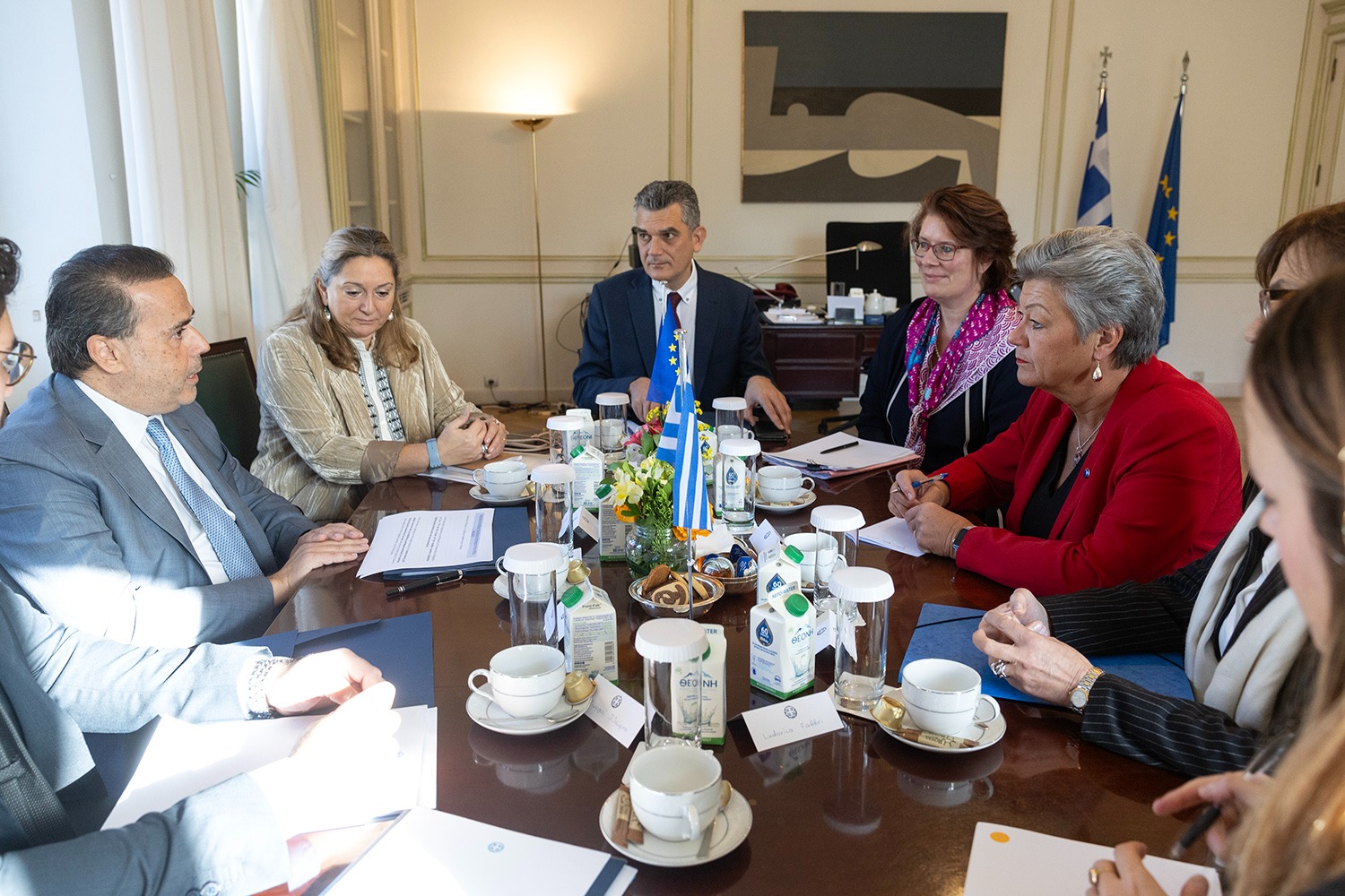 Συνάντηση Υπουργού Επικρατείας, Σταύρου Παπασταύρου, με την Επίτροπο Εσωτερικών Υποθέσεων της Ευρωπαϊκής Επιτροπής, Ylva Johansson