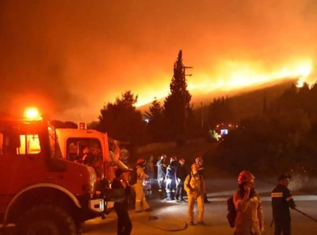 Μεγάλη πυρκαγιά στην Εξωχώρα, στη Ζάκυνθο