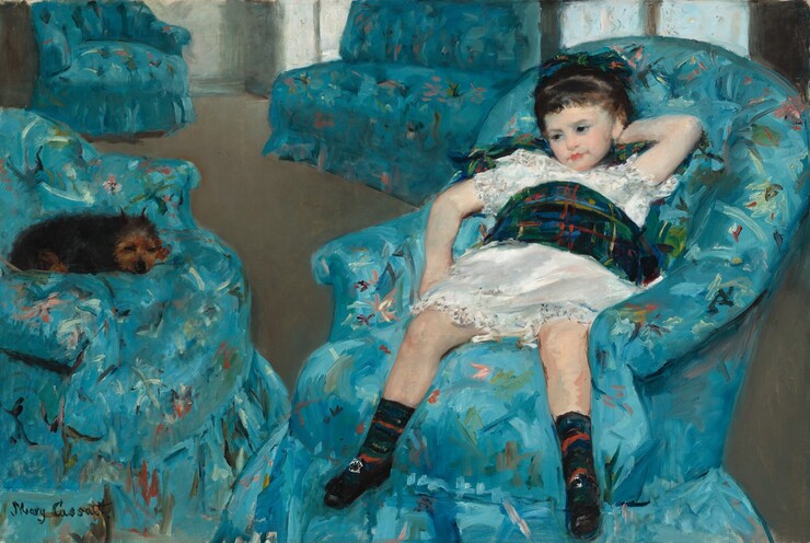 Το έργο της Μαίρης Κασάτ «Μικρό κορίτσι σε μπλε πολυθρόνα», 1878