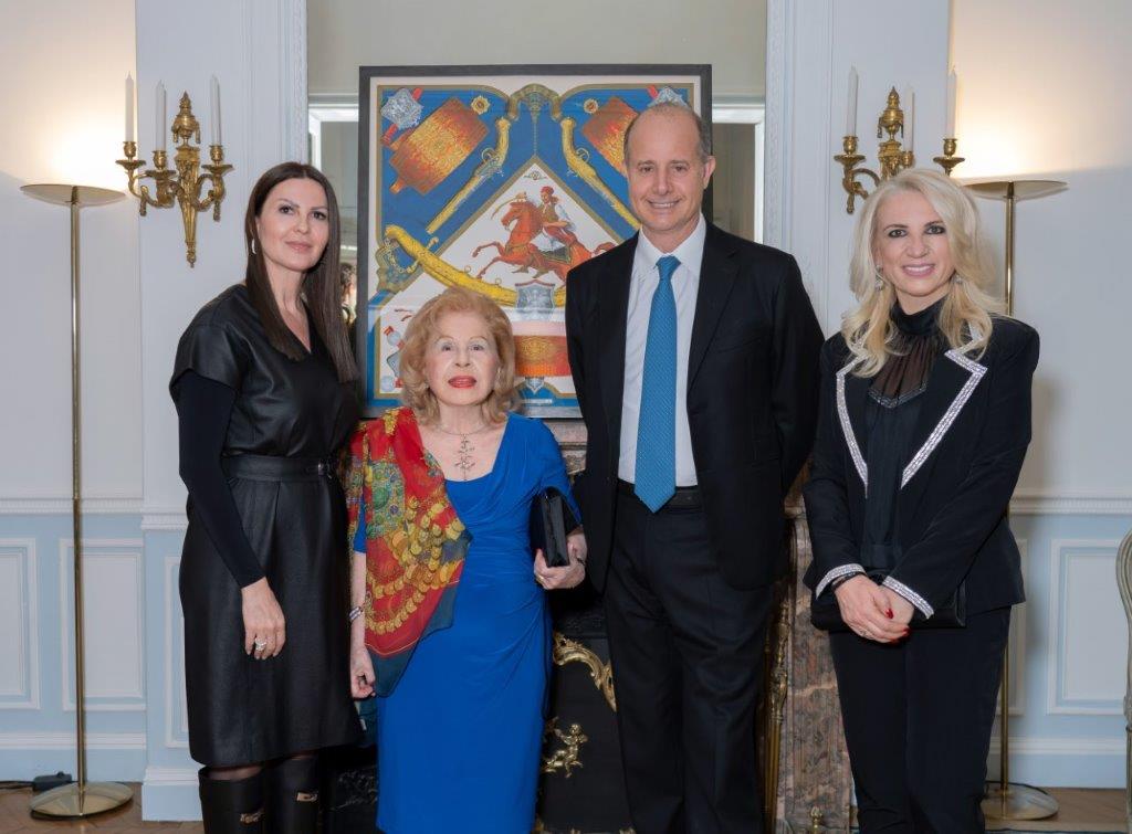 Η κυρία Γεωργία Βασιλειάδη, η κυρία Julie Abadie, o Pierre Alexis Dumas, Καλλιτεχνικός Διευθυντής του Οικου Hermes, η κυρία Ολγα Καραβερβέρη
