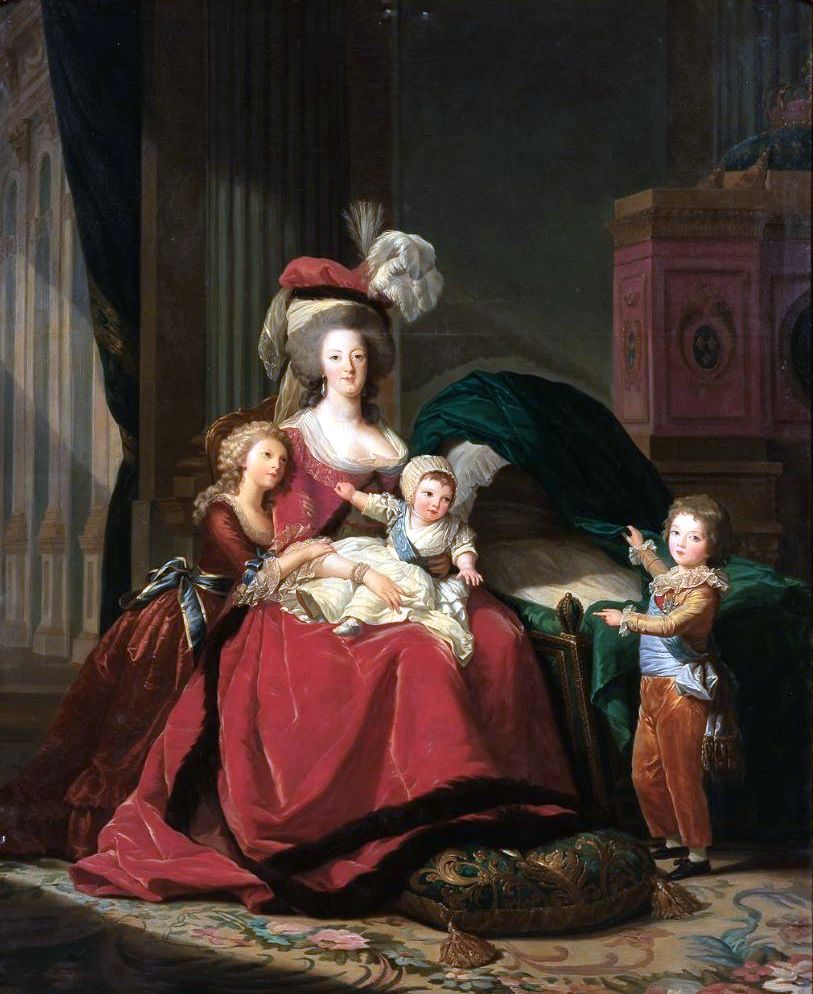 Η Μαρία Αντουανέτα και τα παιδιά της από την Ελιζαμπέτ Λουίζ Βιζέ Λε Μπρεν (1787)