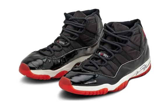 Τα Air Jordan 11s του Michael Jordan που φορούσε κατά τη διάρκεια του 5ου αγώνα των τελικών του NBA του 1996