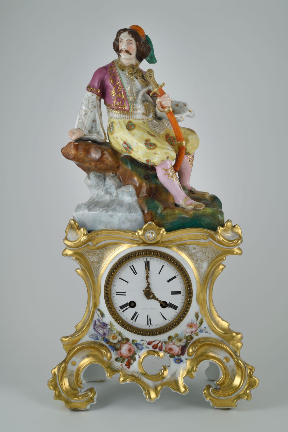Φιλελληνικό επιτραπέζιο ρολόι από πορσελάνη, Εργαστήριο Ζακόμπ Πετί, Γαλλία, 1820-1840. Δωρεά Στέφαν Άντλερ 