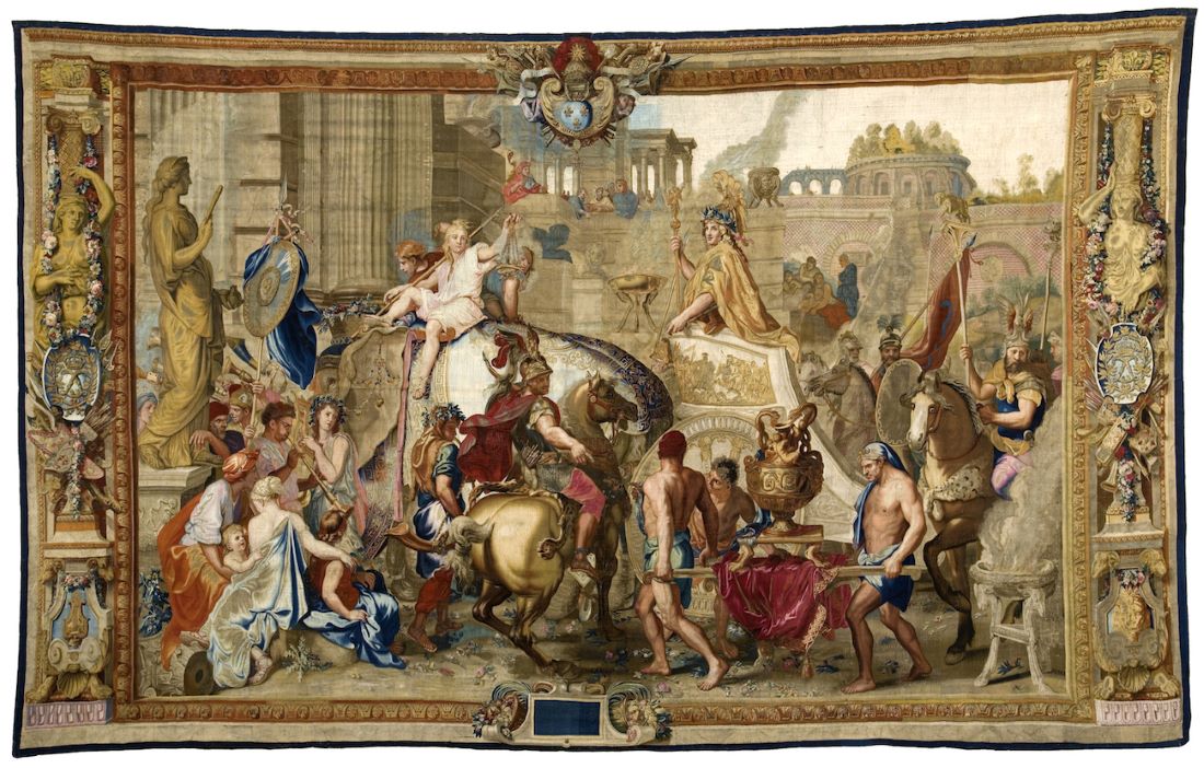 Η είσοδος του Μεγάλου Αλεξάνδρου στη Βαβυλώνα. Ταπισερί βασισμένη στο έργο του Σαρλ ντε Μπρουν (1655) - Μέγας Αλέξανδρος