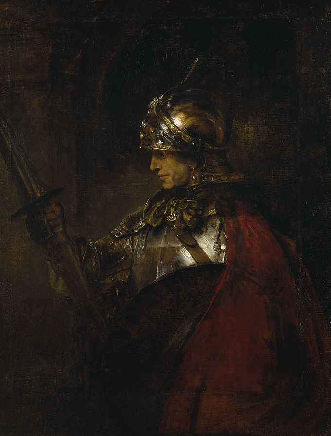  Ρέμπραντ, «Ανδρας με πανοπλία», έργο που πιστεύεται ότι αναφέρεται στον Μέγα Αλέξανδρο (1655) - Μέγας Αλέξανδρος