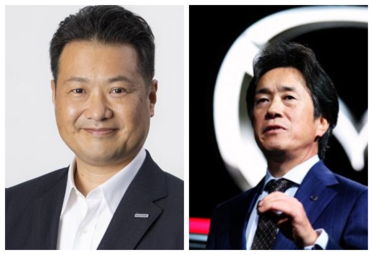 Kazuo Tadanobu, Πρόεδρος και CEO Panasonic Energy και Masahiro Moro, CEO Mazda