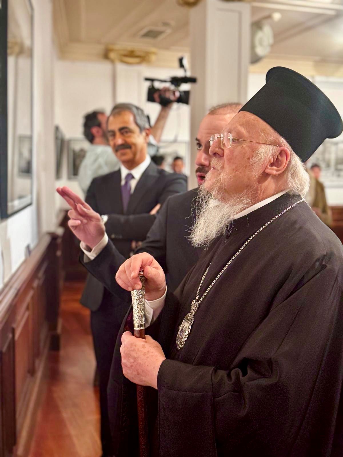 Ο Οικουμενικός Πατριάρχης Βαρθολομαίος στα εγκαίνια της έκθεσης