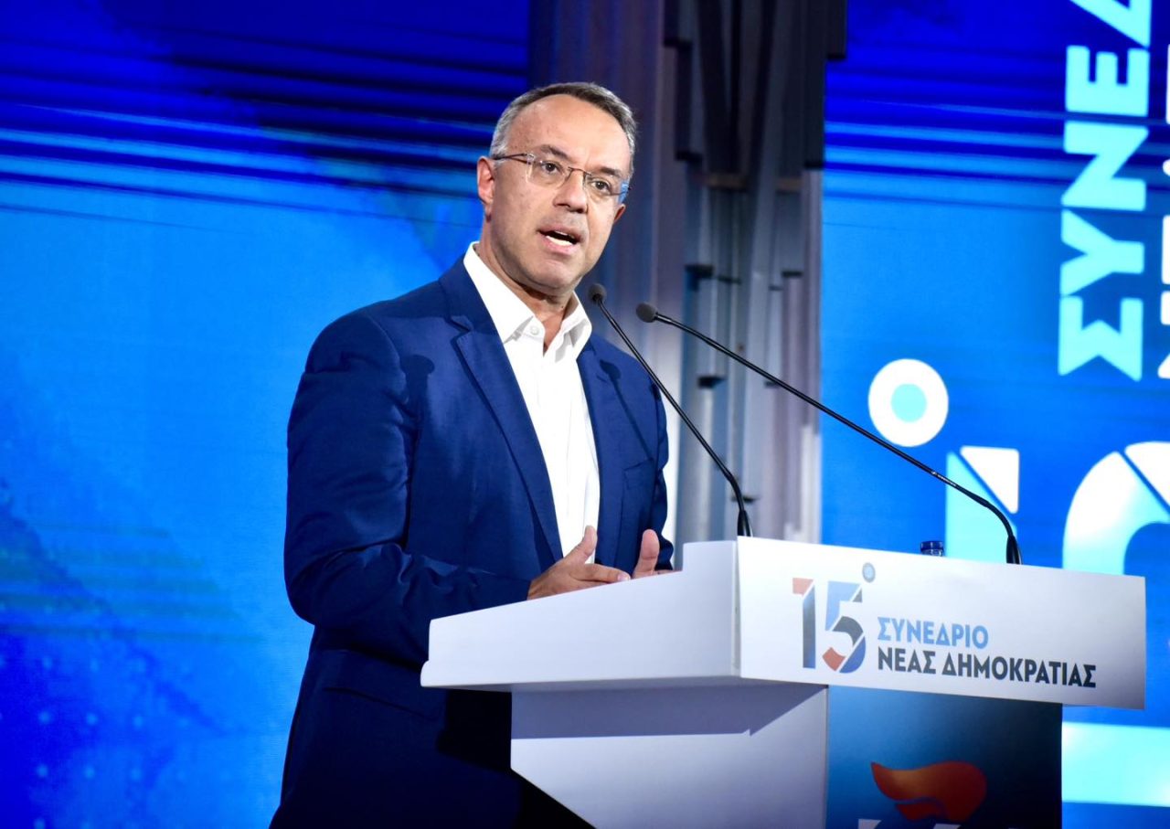 Ο υπουργός Υποδομών και Μεταφορών, Xρήστος Σταικούρας στο Συνέδριο της ΝΔ