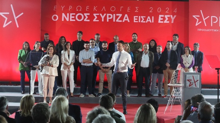 Στεφανος Κασσελάκης και υποψήφιοι για τη λίστα του ΣΥΡΙΖΑ στις ευρωεκλογές