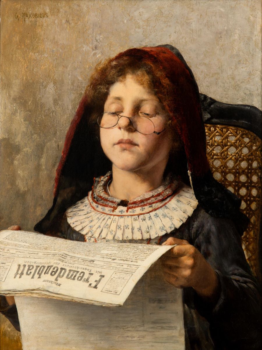 «Το κορίτσι που διαβάζει» του Γεωργίου Ιακωβίδη, 1882