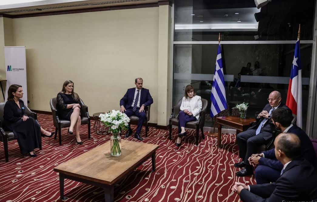 H Πρόεδρος της Ελληνικής Δημοκρατίας, Κατερίνα Σακελλαροπούλου, κατά τη διάρκεια της επίσημης επίσκεψής της στη Χιλή,