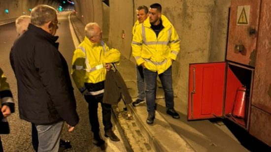 Ταχιάος: Επιθεώρηση στη σήραγγα Κοιλώματος της Εγνατίας Οδού