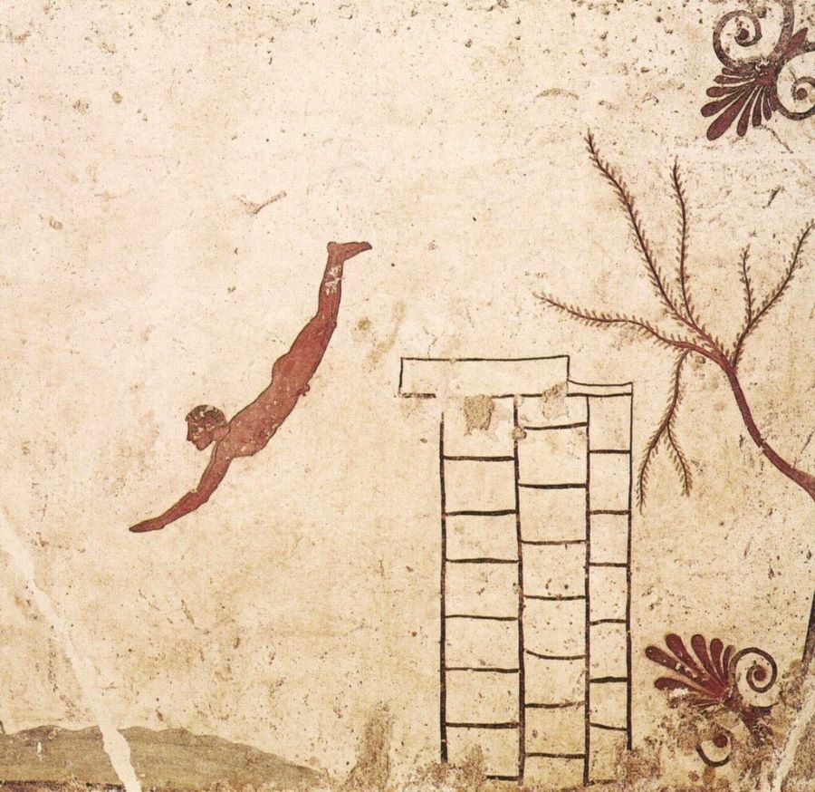 «Δύτης» από την Ποσειδωνία της Νότιας Ιταλίας (αρχές 5ου αιώνα π.Χ.), Μουσείο Νάπολης