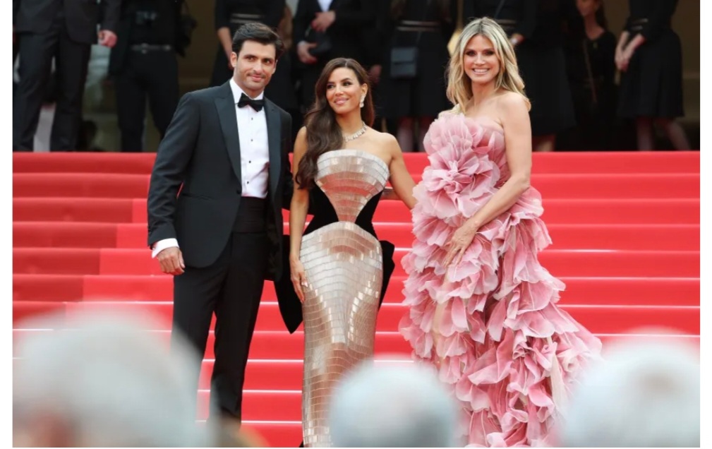 Ο Carlos Sainz Junior με την Eva Longoria και την Heidi Klumm