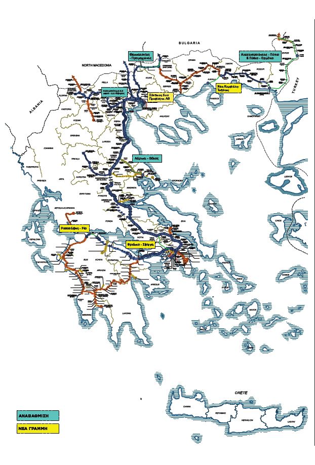 Ο σχεδιασμός για το σιδηροδρομικό δίκτυο