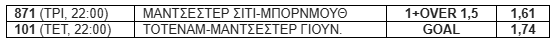 πρόταση premier league