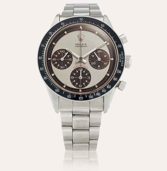 Rolex “Paul Newman” Daytona (Reference 6241) with a “tropical” dial.(photo credit : Sotheby's)