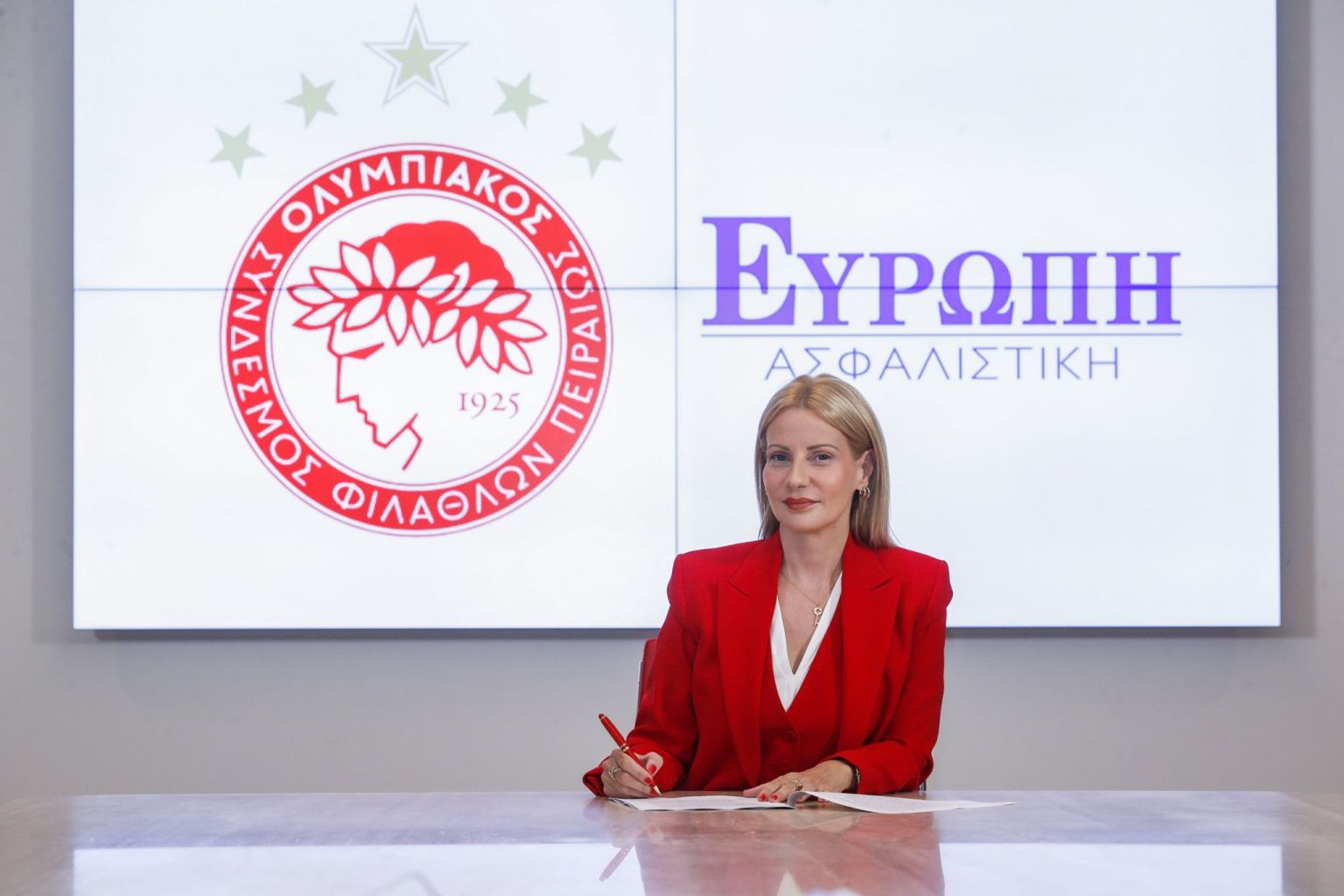 η Διευθύνουσα Σύμβουλος της ΠΑΕ Ολυμπιακός, Εύη Κουτσαυτάκη