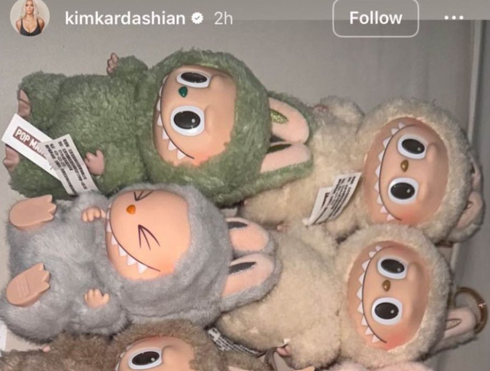 Labubu από το προφίλ της Kim Kardashian.