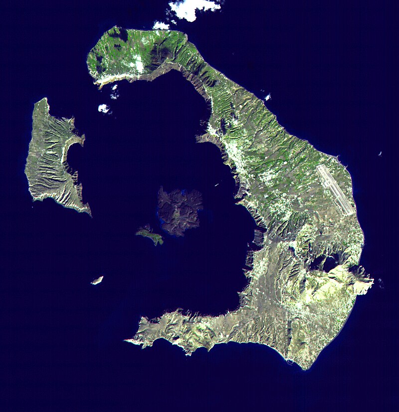 Η Σαντορίνη, όπως διαμορφώθηκε από την έκρηξη του ηφαιστείου