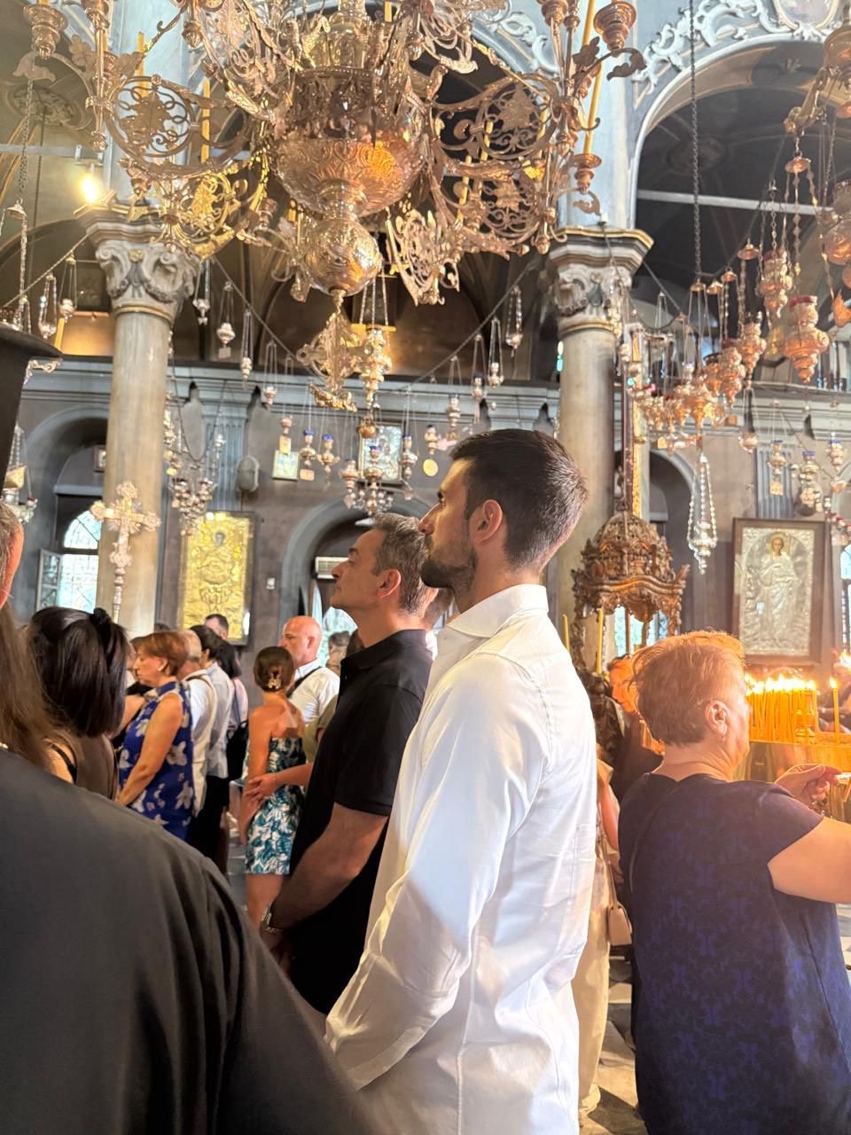 Κυριάκος Μητσοτάκης και Νόβακ Τζόκοβιτς στην Τήνο