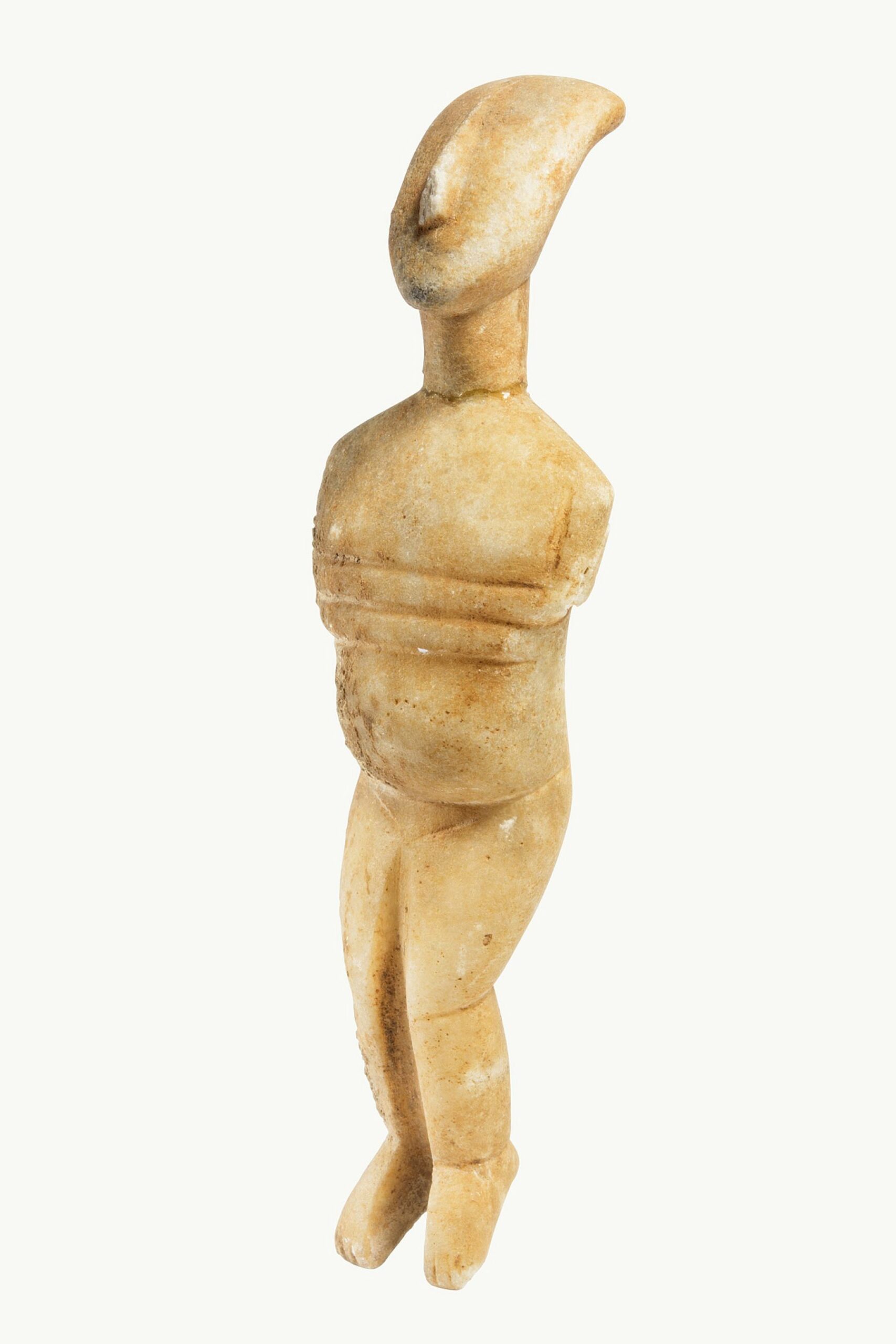 Μαρμάρινο ειδώλιο γυναικείας μορφής (2700 - 2400/2300 π.Χ.) με ιδιαίτερο χαρακτηριστικό την ελαφρώς διογκωμένη κοιλιά