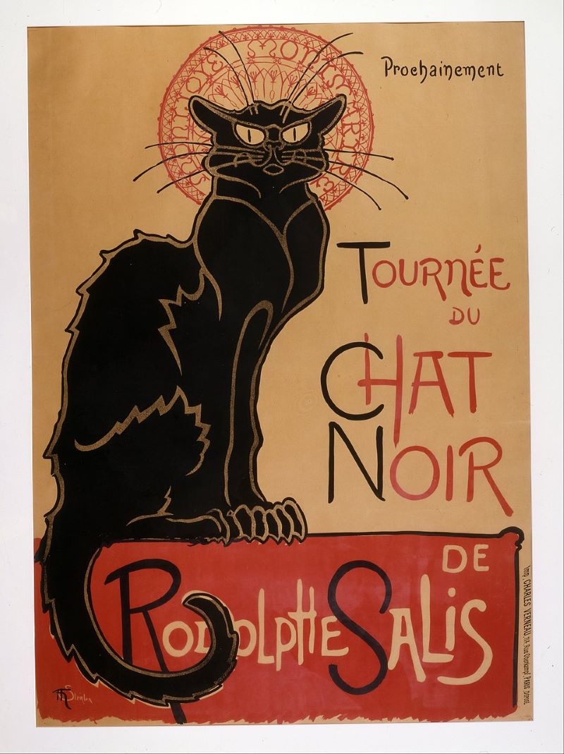 Η αφίσα του Θεόφιλου Στάινλεν για το Le Chat Noir Cabaret