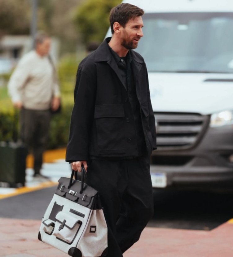 Lionel Messi με Hermès Cargo HAC Birkin 40