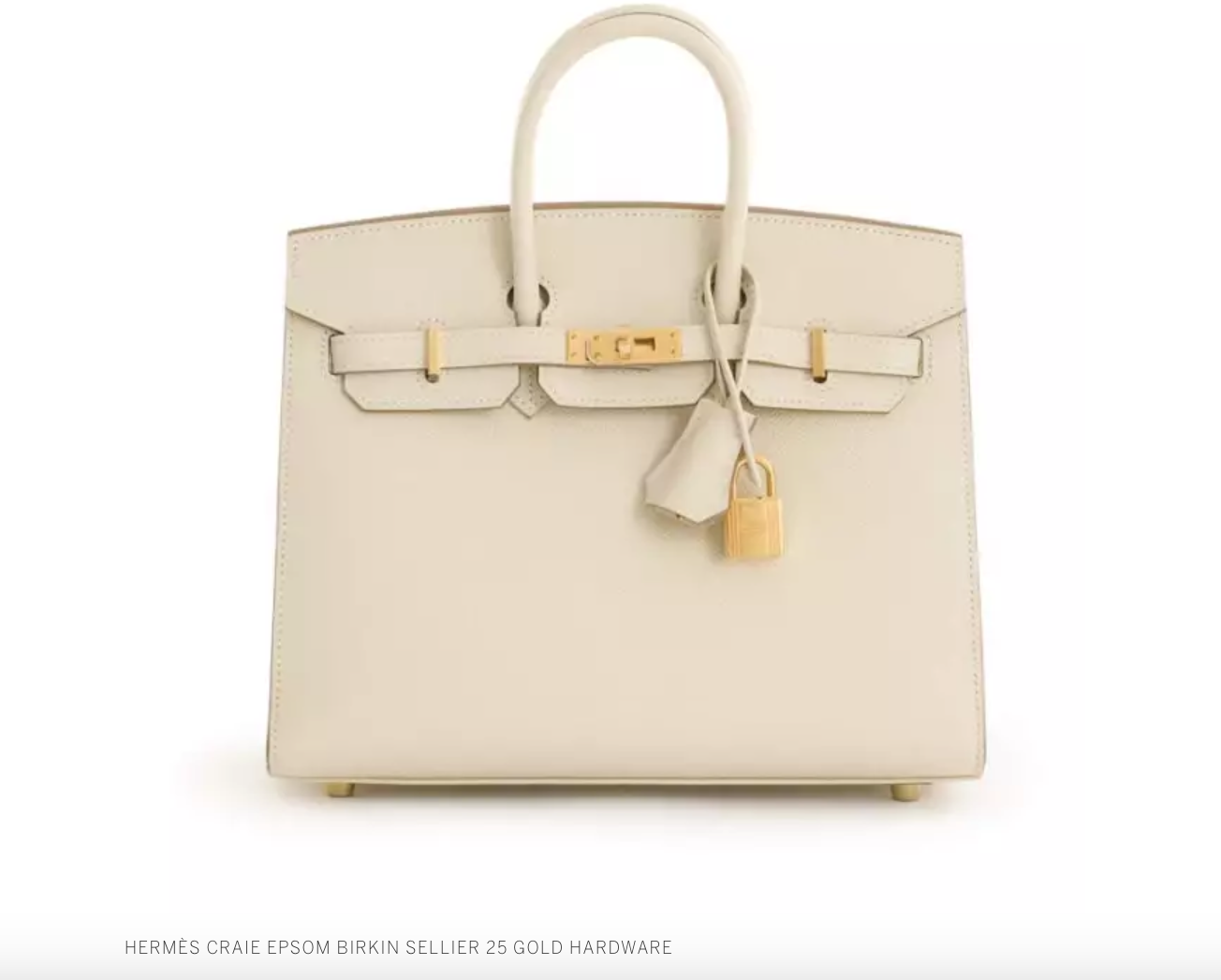 HERMES CRAIE EPSOM BIRKIN SELLIER 25 GOLD HARDWARE