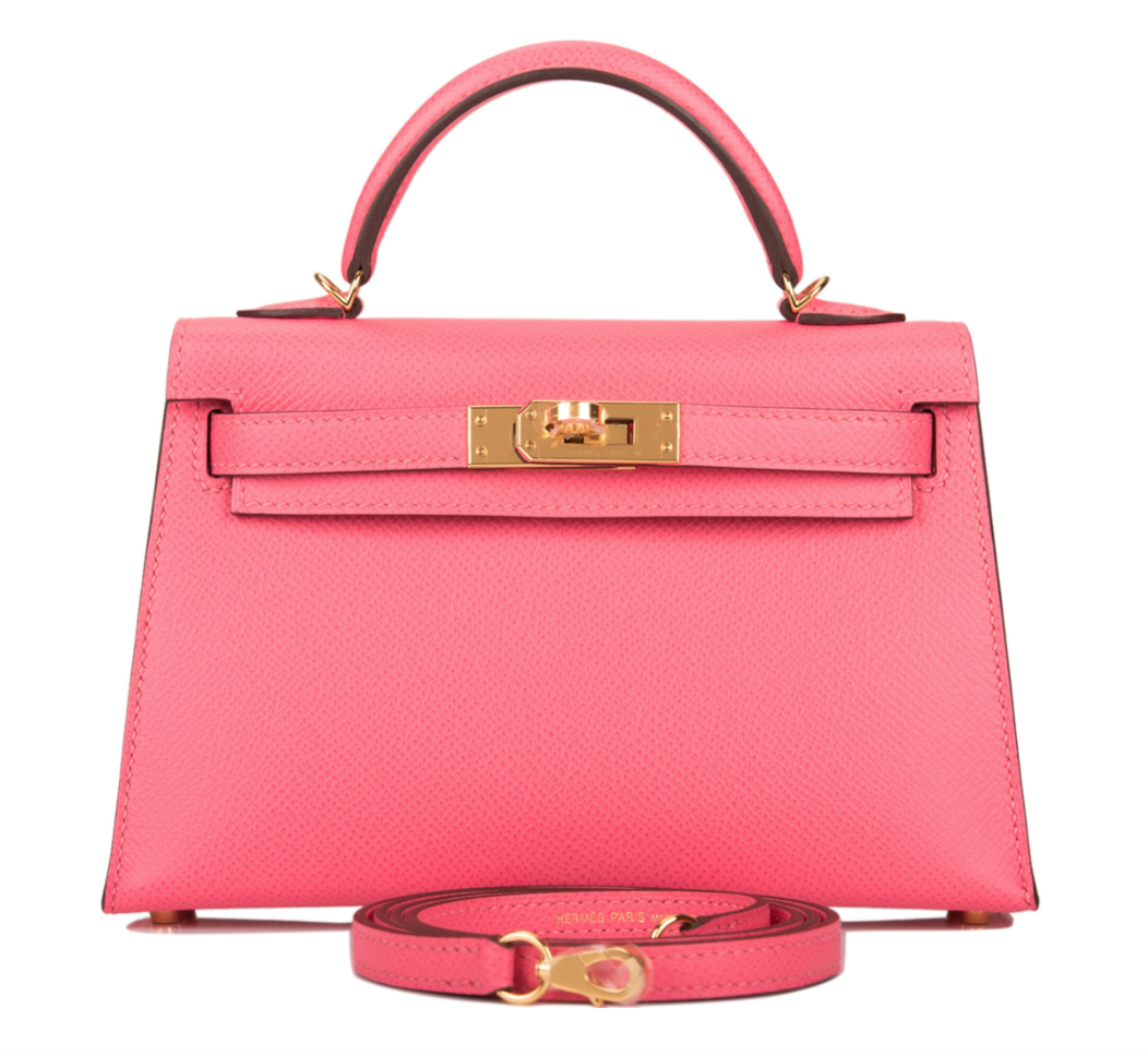 Hermès Mini Kelly Sellier σε χρώμα Rose Azalee