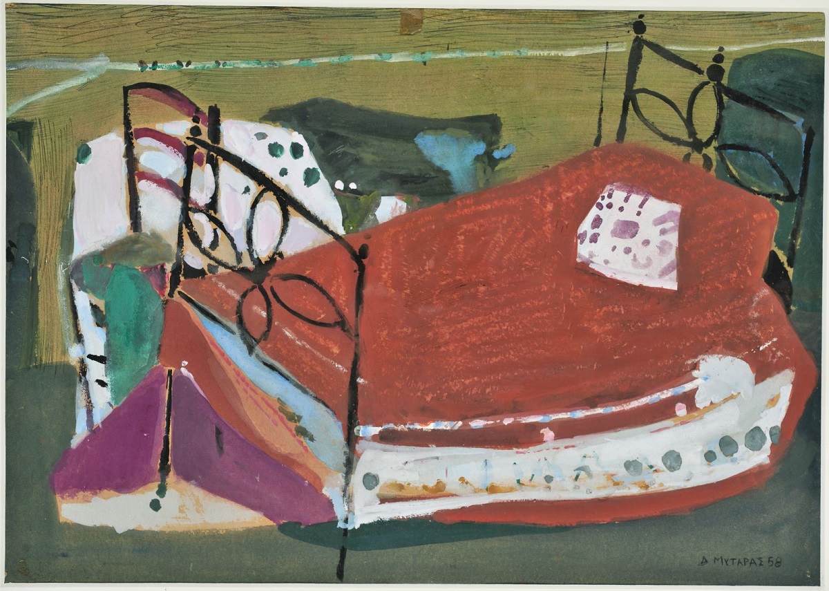 Δημήτρης Μυταράς «Εσωτερικό», 1958, Εθνική Πινακοθήκη − Μουσείο Αλεξάνδρου Σούτσου