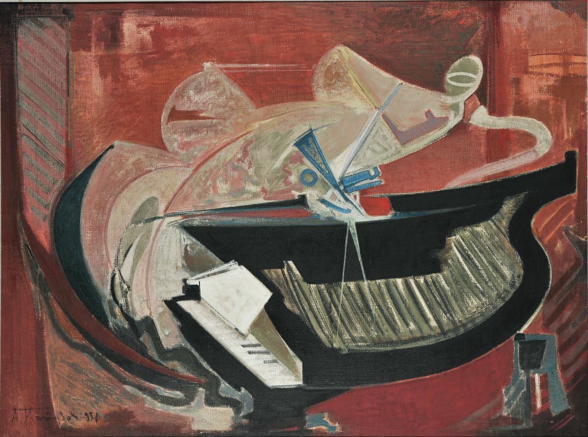Αλέκος Κοντόπουλος «Ρεσιτάλ», 1951, Εθνική Πινακοθήκη – Μουσείο Αλεξάνδρου Σούτσου