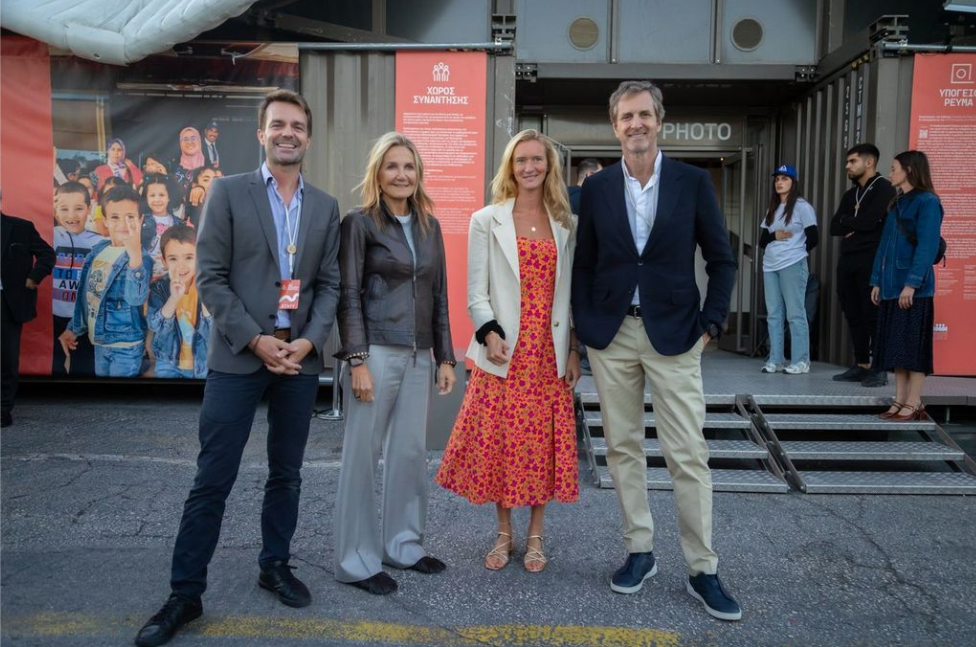 O Γάλλος Πρόεδρος του Art Explora Festival, Frédéric Jousset με τη σύζυγο του πρωθυπουργού, κα Μαρέβα Μητσοτάκη, τον Bruno Julliard, Managing Director και την Blanche de Lestrange - Artistic Director του Art Explora. 