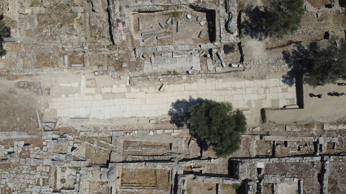 Αεροφωτογραφία των ανασκαφών