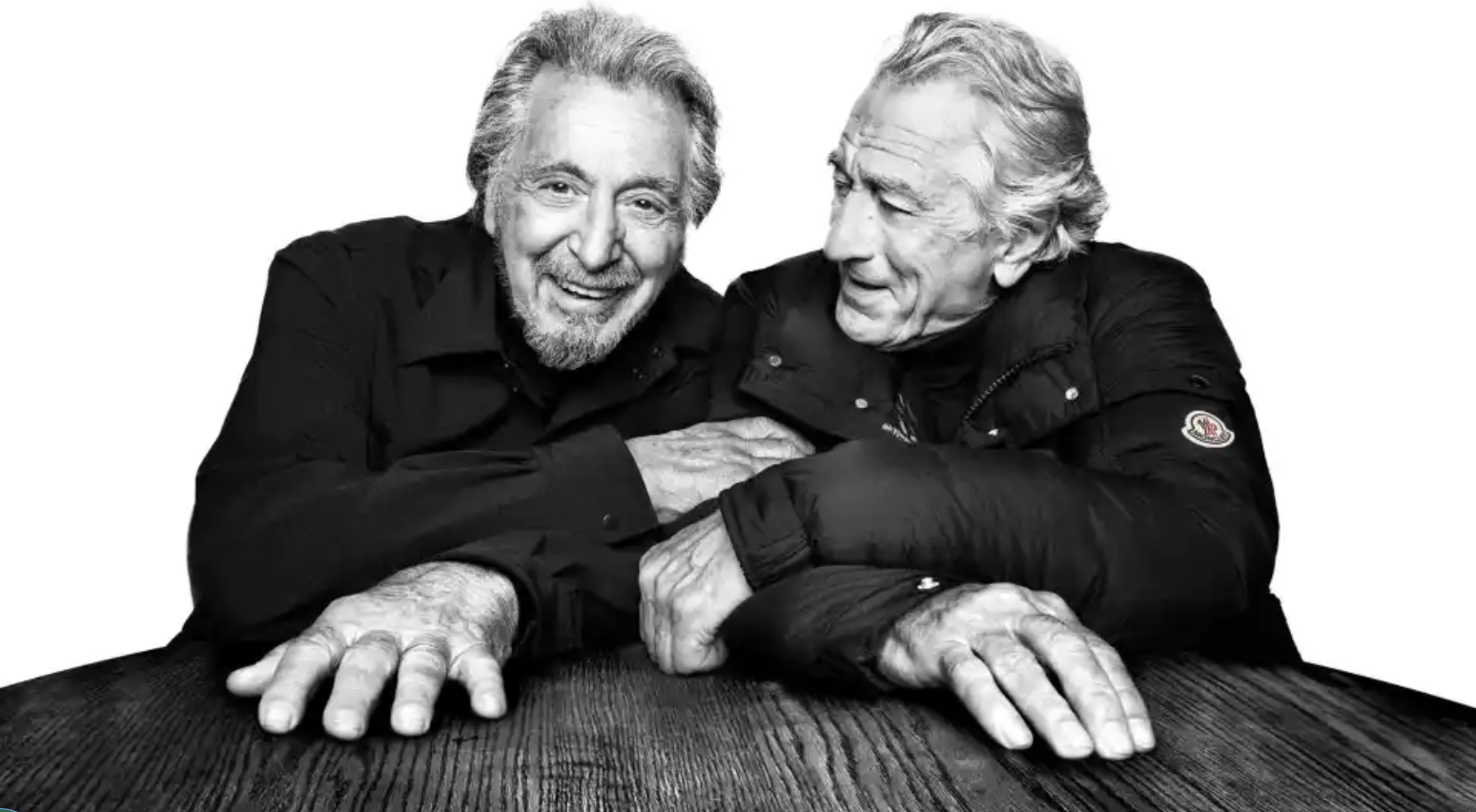 Al Pacino and Robert De Niro appear together in Moncler’s “Warmer Together” campaign released in October 2025