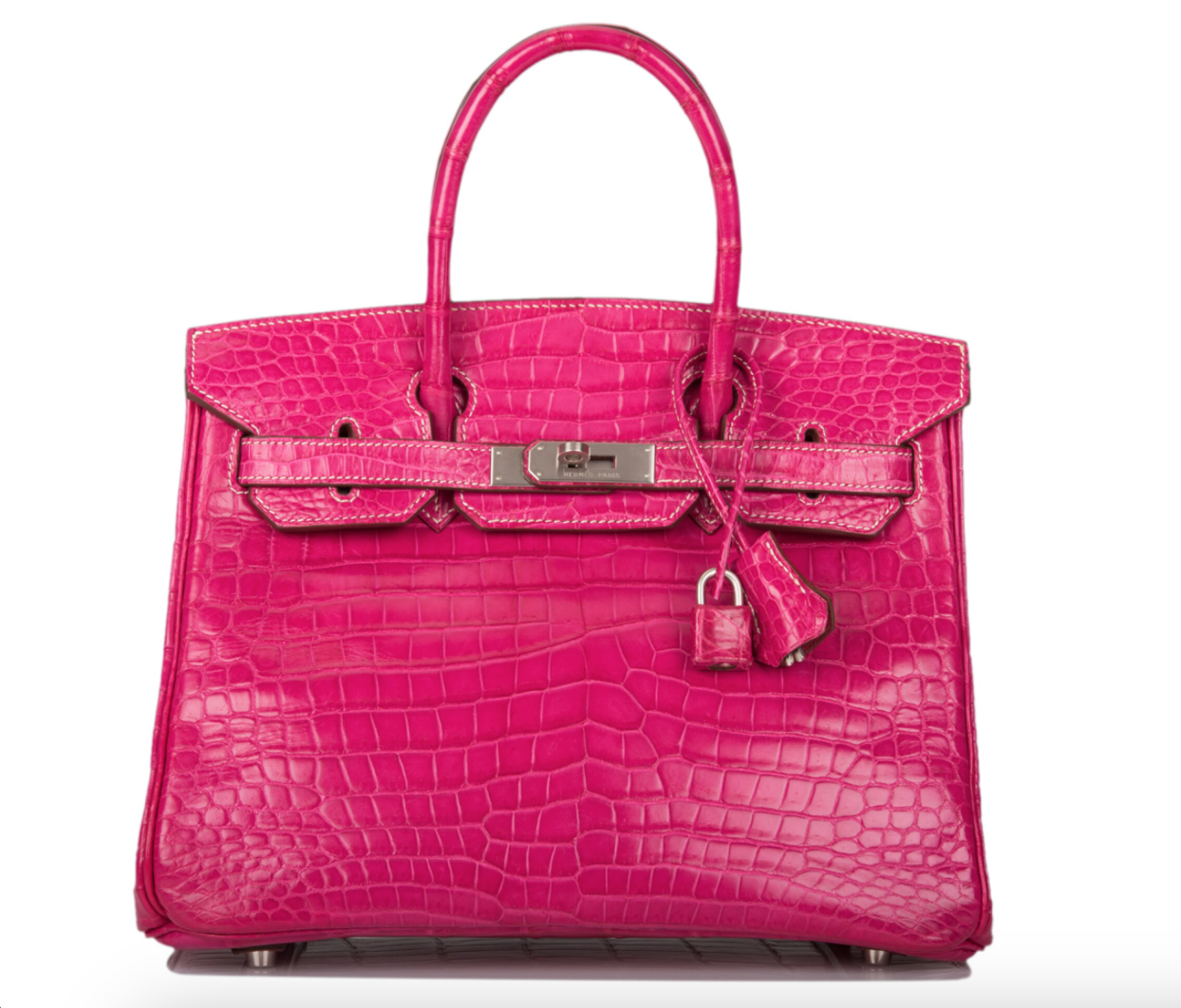 Hermès Birkin 30 Croc Porosus Fuchsia