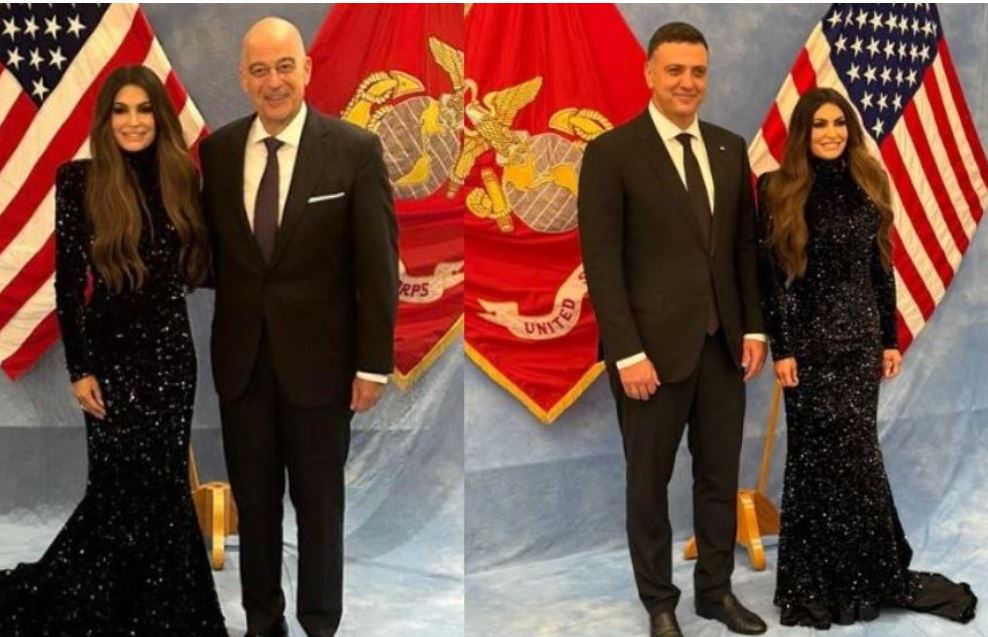 Νίκος Δένδιας και Βασίλης Κικίλιας με τη νέα πρέσβη