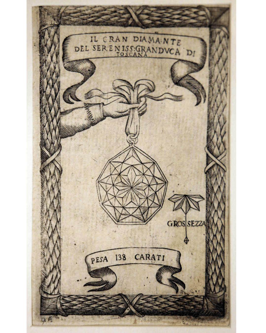 Μια απεικόνιση του Διαμαντιού της Φλωρεντίας από την εποχή των Μεδίκων. (photo credit : Wikimedia Commons)