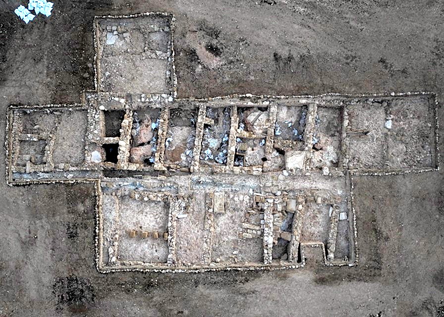 Αεροφωτογραφία του χώρου ανασκαφής Πύλα-Βίγλας