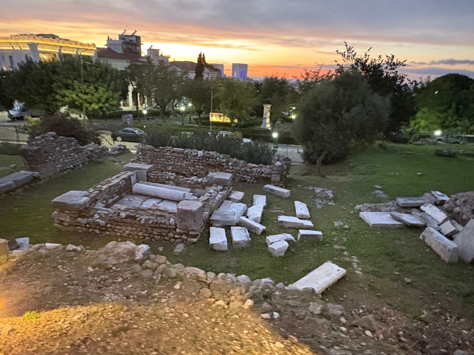 Ο αρχαιολογικός χώρος στο Ρωμαϊκό Ωδείο, στην Πάτρα