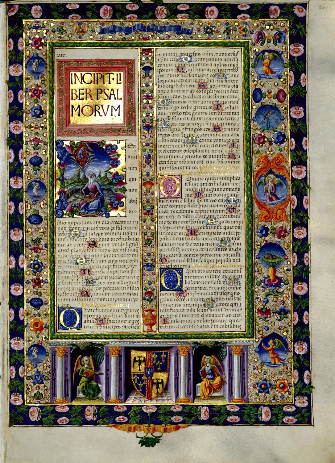 Τμήμα της χειρόγραφης, εικονογραφημένης Βίβλου του 15ου αιώνα