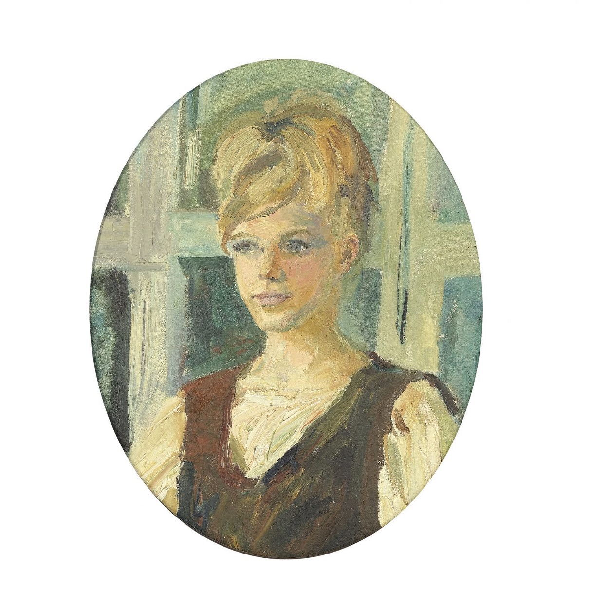 Ελαιογραφίας που απεικονίζει τη νεαρή Μαριάν Φέιθφουλ (περίπου 1962) 