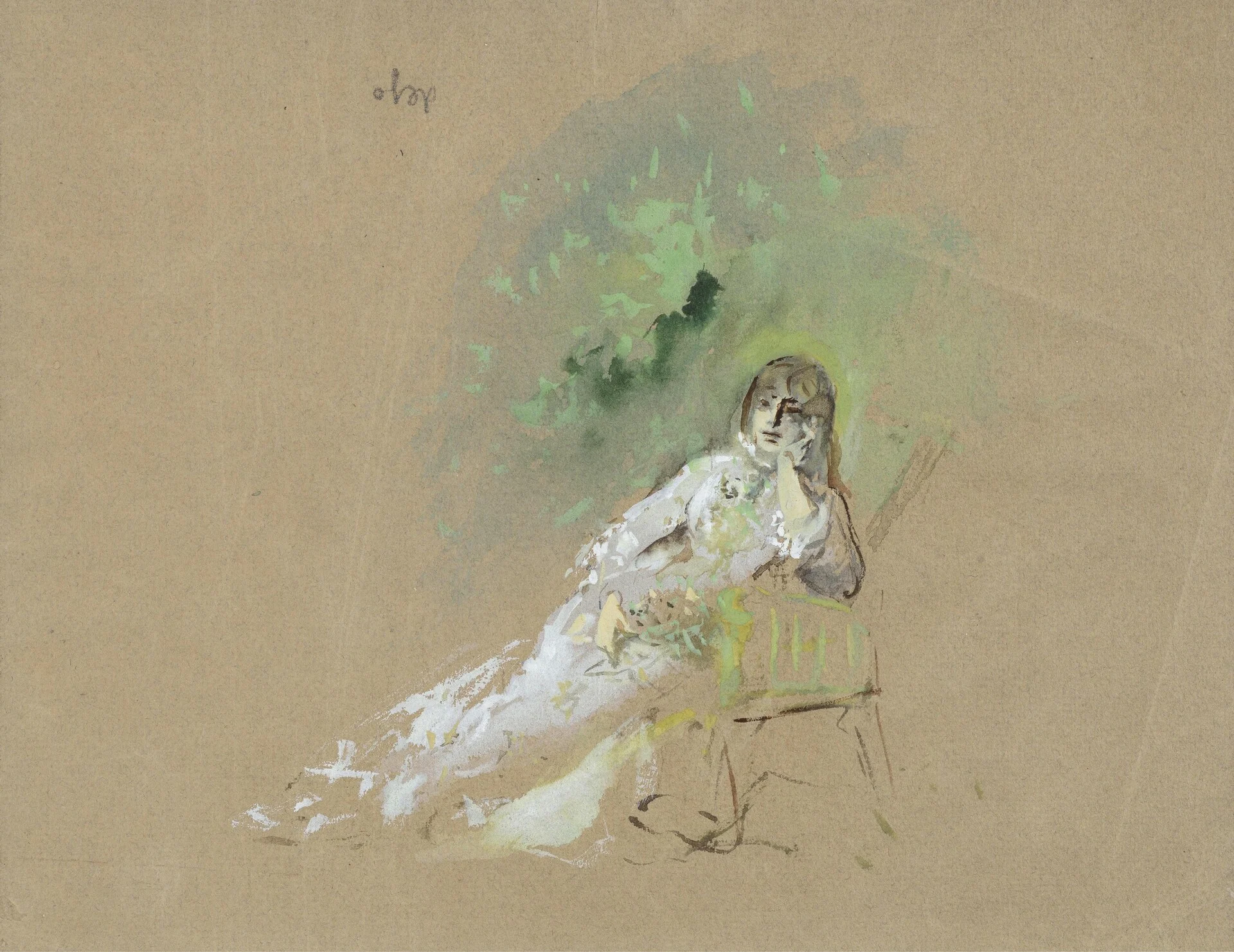 Κοστούμι για την Μαρία Κάλλας ως Βιολέτα στην «Τραβιάτα» του Βέρντι, σε σκηνοθεσία Λουκίνο Βισκόντι, Σκάλα του Μιλάνου 1955