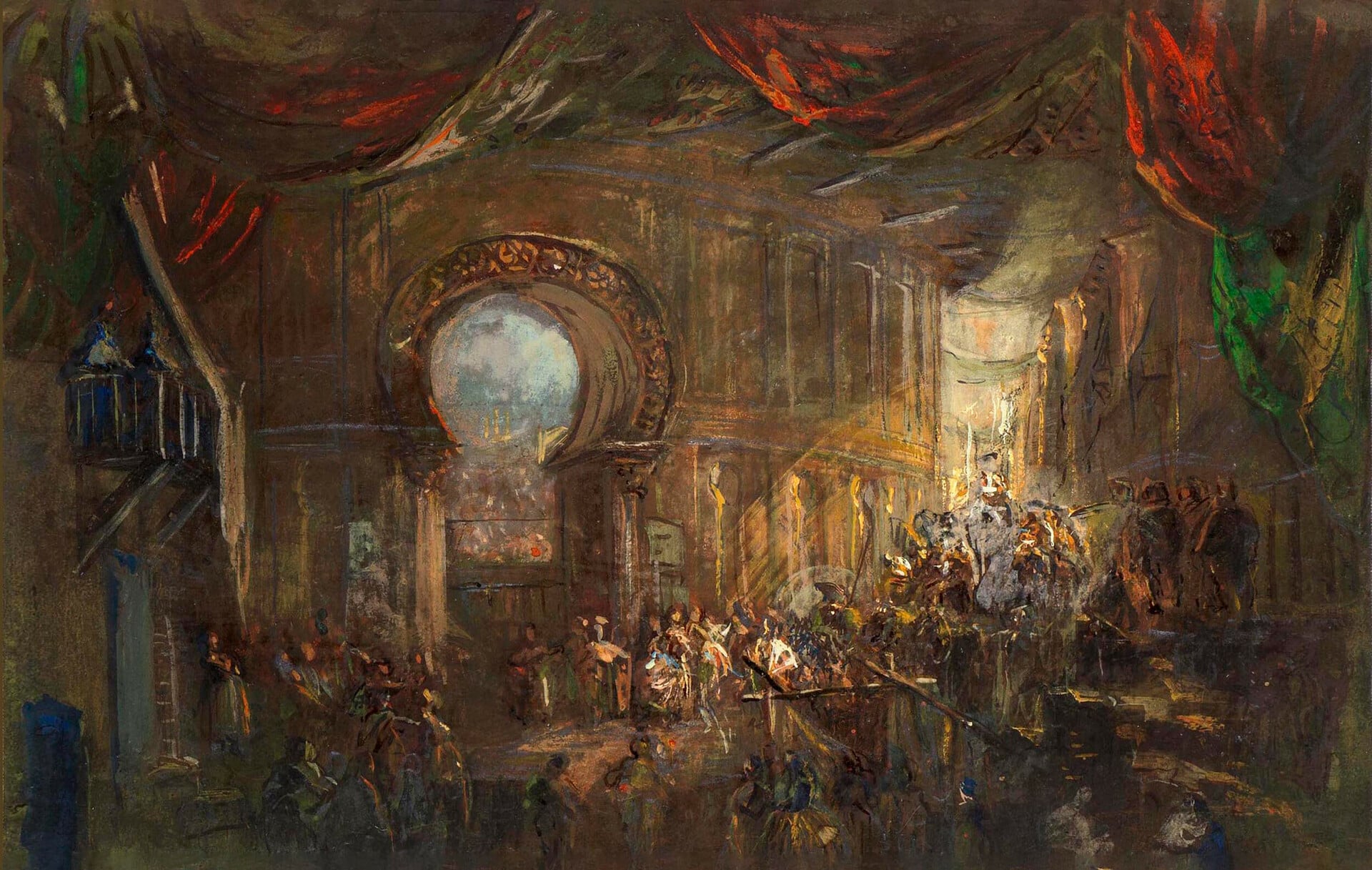 Σκηνικό για την «Κάρμεν» του Μπιζέ σε σκηνοθεσία Ρεϊμόν Ρουλό, Οπερά Γκαρνιέ Παρίσι, 1959