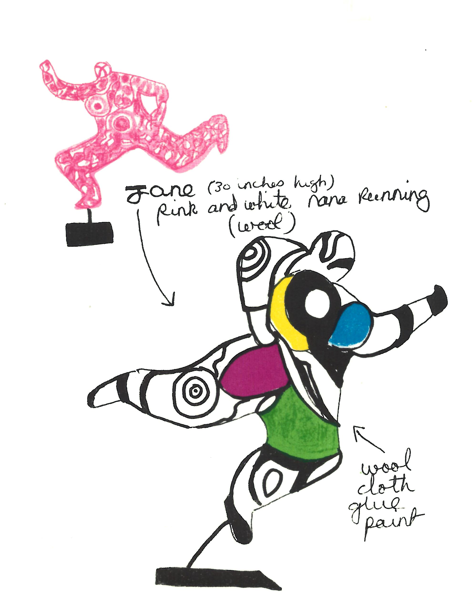 Σχέδιο της Νίκι ντε Σαιν Φαλ από κατάλογο της γκαλερί Ιόλα, Παρίσι, Γενεύη, Νέα Υόρκη, 1966